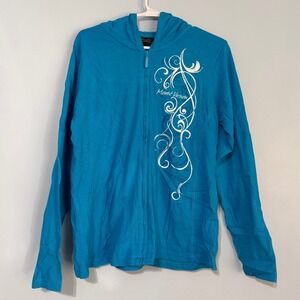 Prairie Mountain Women's XL Mount Vernon Turquoise Full Zip 100% Cotton 1025